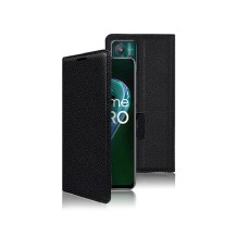 Étui portefeuille noir Zanae compatible avec Realme 9 5G et 9 Pro
