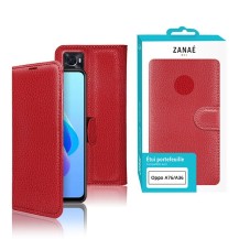 Etui Portefeuille Rouge Zanae pour Oppo A76/A36