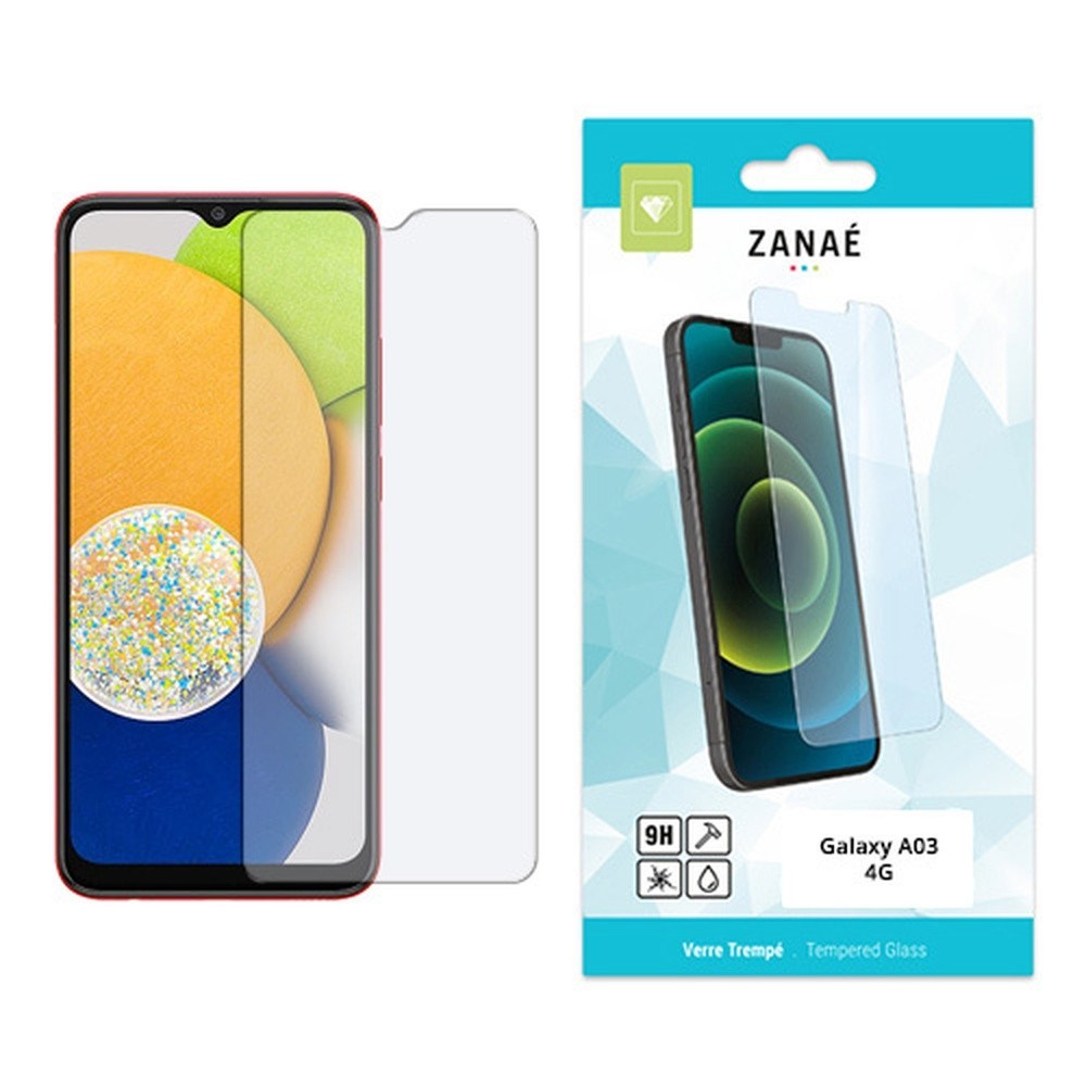 Verre trempé pour Samsung Galaxy A03 en transparence