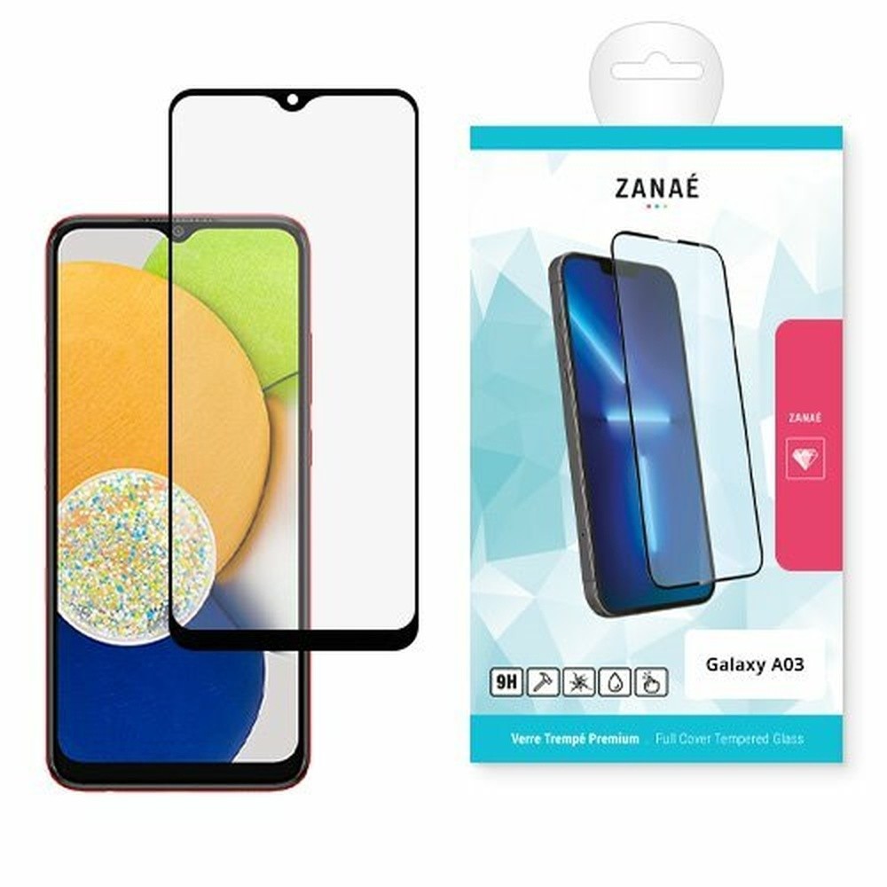 Verre trempé noir pour Galaxy A03