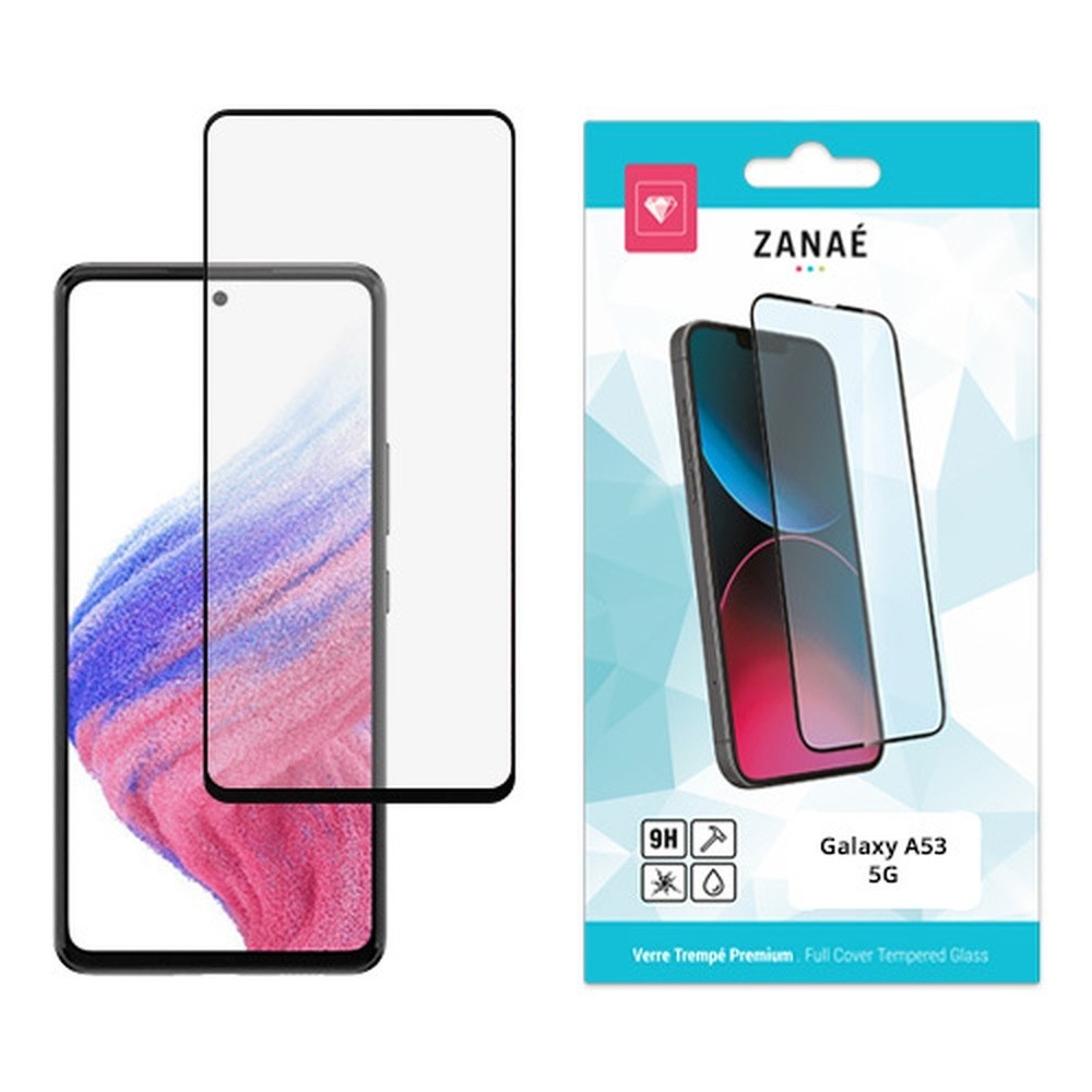 Verre trempé Full Cover noir pour Samsung Galaxy A53 5G