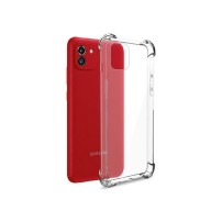 Coque en silicone transparente avec coins renforcés pour Samsung Galaxy A03.