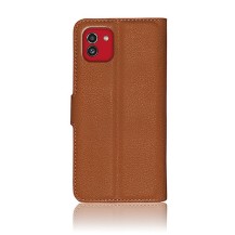 Etui Portefeuille Zanae pour Samsung Galaxy A03 en marron