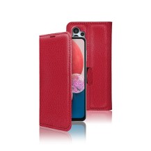Etui portefeuille Zanae rouge pour Galaxy A13 4G