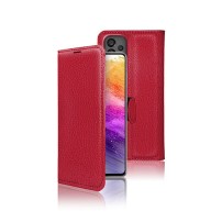 Etui Portefeuille Zanae Rouge pour Samsung Galaxy A73 5G
