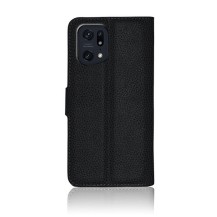 Etui portefeuille Zanae noir pour Oppo Find X5 Pro