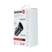 Chargeur allume cigare 2 ports Swissten silver