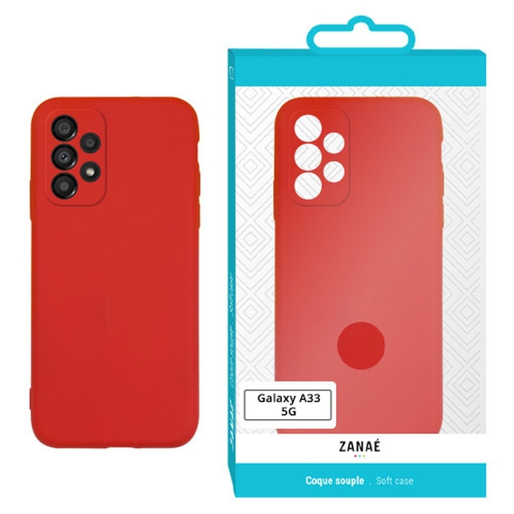 Coque Zanae Color rouge pour Samsung Galaxy A33 5G