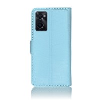 Étui portefeuille Zanae bleu clair pour Oppo A76 et A36