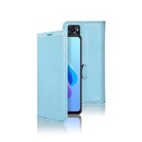 Étui portefeuille Zanae bleu clair pour Oppo A76 et A36