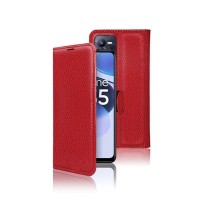 Etui Portefeuille Zanae Rouge pour Realme C35