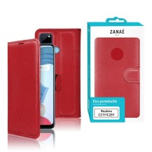 Etui Portefeuille Zanae Rouge compatible Realme C21Y/C25Y