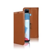 Etui portefeuille marron pour Realme C21Y et C25Y