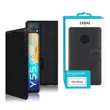 Etui Portefeuille Zanae noir pour Vivo Y55 5G