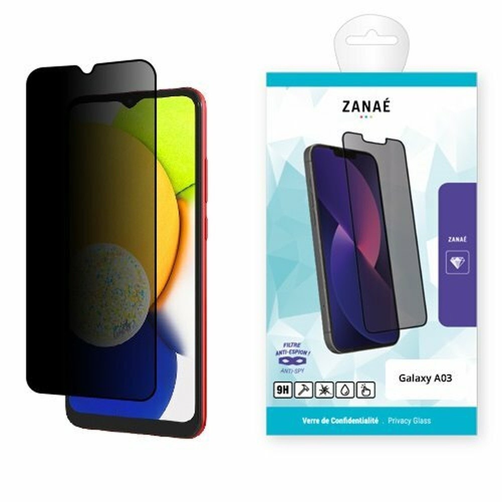 Verre trempé de confidentialité pour Samsung Galaxy A03