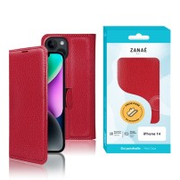 Étui portefeuille Zanae rouge pour iPhone 14