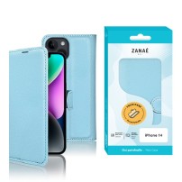Étui Portefeuille Zanae pour iPhone 14 en bleu clair