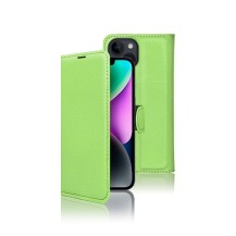 Etui portefeuille Zanae vert pour iPhone 14