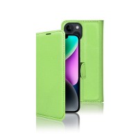 Etui portefeuille Zanae vert pour iPhone 14