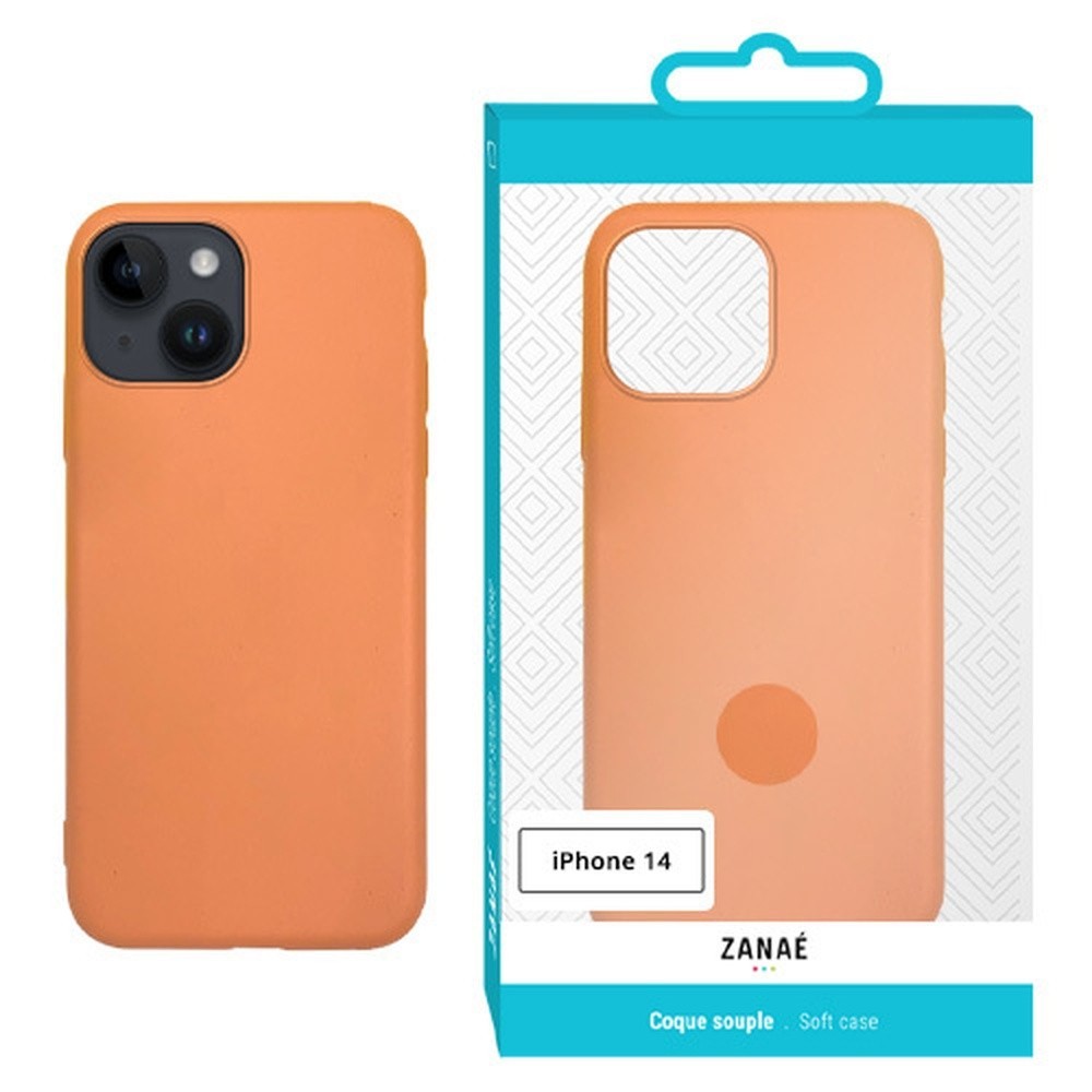 Coque Zanae Color orange pour iPhone 14