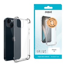 Coque silicone transparente avec coins renforcés pour iPhone 14