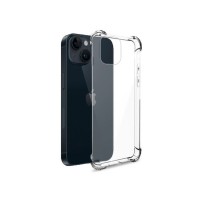 Coque silicone transparente avec coins renforcés pour iPhone 14