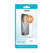 Coque silicone transparente avec coins renforcés pour iPhone 14