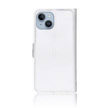 Étui portefeuille Zanae blanc pour iPhone 14 Plus.