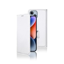 Étui portefeuille Zanae blanc pour iPhone 14 Plus.