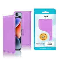 Etui Portefeuille Zanae violet pour iPhone 14 Plus