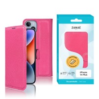Étui portefeuille Zanae fushia pour iPhone 14 Plus