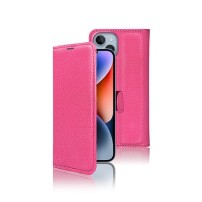 Étui portefeuille Zanae fushia pour iPhone 14 Plus