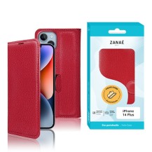 Etui Portefeuille Zanae pour iPhone 14 Plus en rouge
