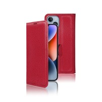 Etui Portefeuille Zanae pour iPhone 14 Plus en rouge