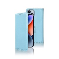 Etui Portefeuille Zanae pour iPhone 14 Plus en bleu clair