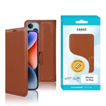 Étui Portefeuille Zanae pour iPhone 14 Plus couleur marron