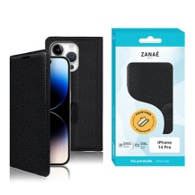 Etui Portefeuille Zanae noir pour iPhone 14 Pro
