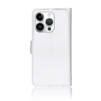 Etui blanc pour iPhone 14 Pro avec position Stand et rangement carte