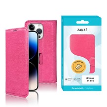 Etui Portefeuille Zanae fushia pour iPhone 14 Pro