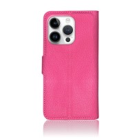 Etui Portefeuille Zanae fushia pour iPhone 14 Pro