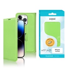 Etui Portefeuille Zanae vert pour iPhone 14 Pro