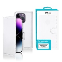 Etui portefeuille iPhone 14 Pro Max en coloris blanc
