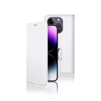 Etui portefeuille iPhone 14 Pro Max en coloris blanc