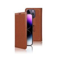 Etui Portefeuille Zanae marron pour iPhone 14 Pro Max