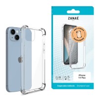 Coque silicone transparente pour iPhone 14 Plus avec coins renforcés