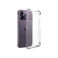 Coque silicone transparente renforcée pour iPhone 14 Pro Max