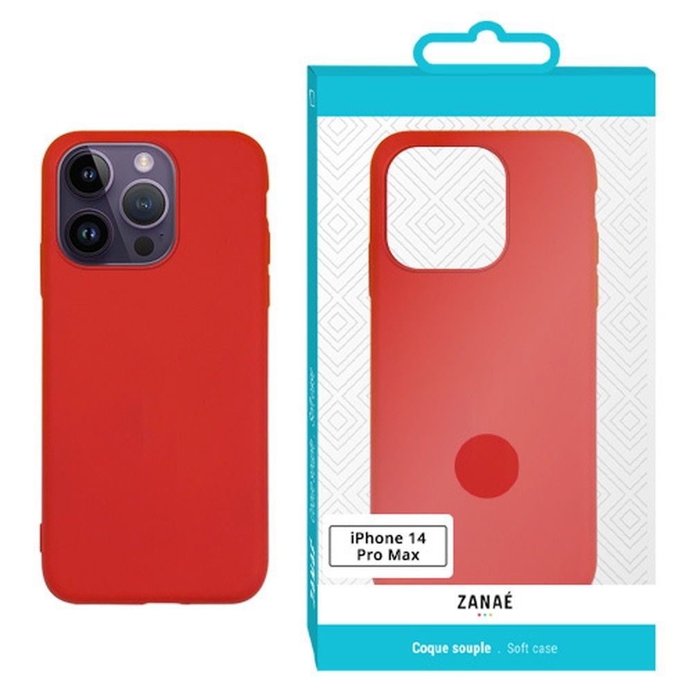 Coque Zanae Color rouge pour iPhone 14 Pro Max