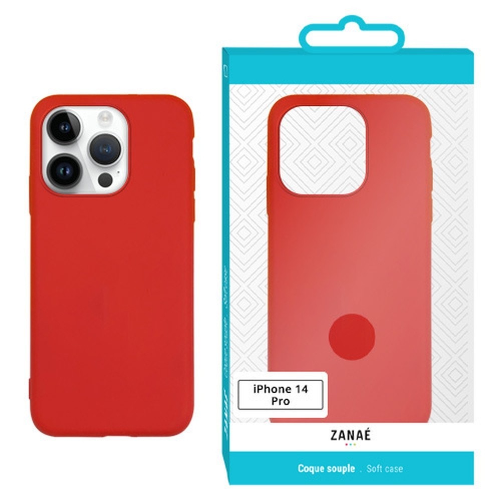 Coque Zanae Color rouge pour iPhone 14 Pro