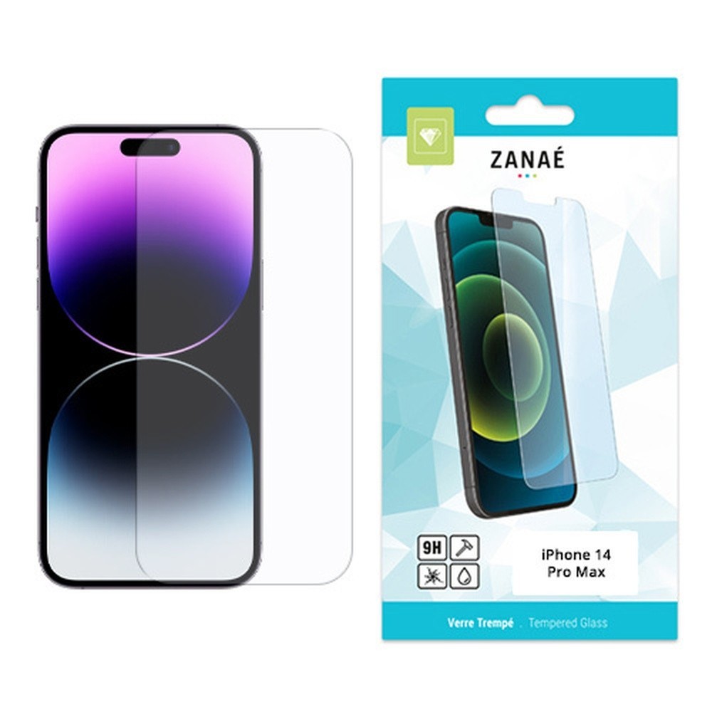 Verre trempé transparent pour iPhone 14 Pro Max
