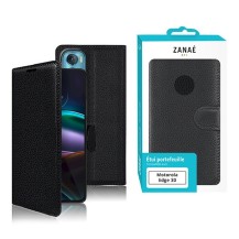Etui Portefeuille Zanae noir pour Motorola Edge 30